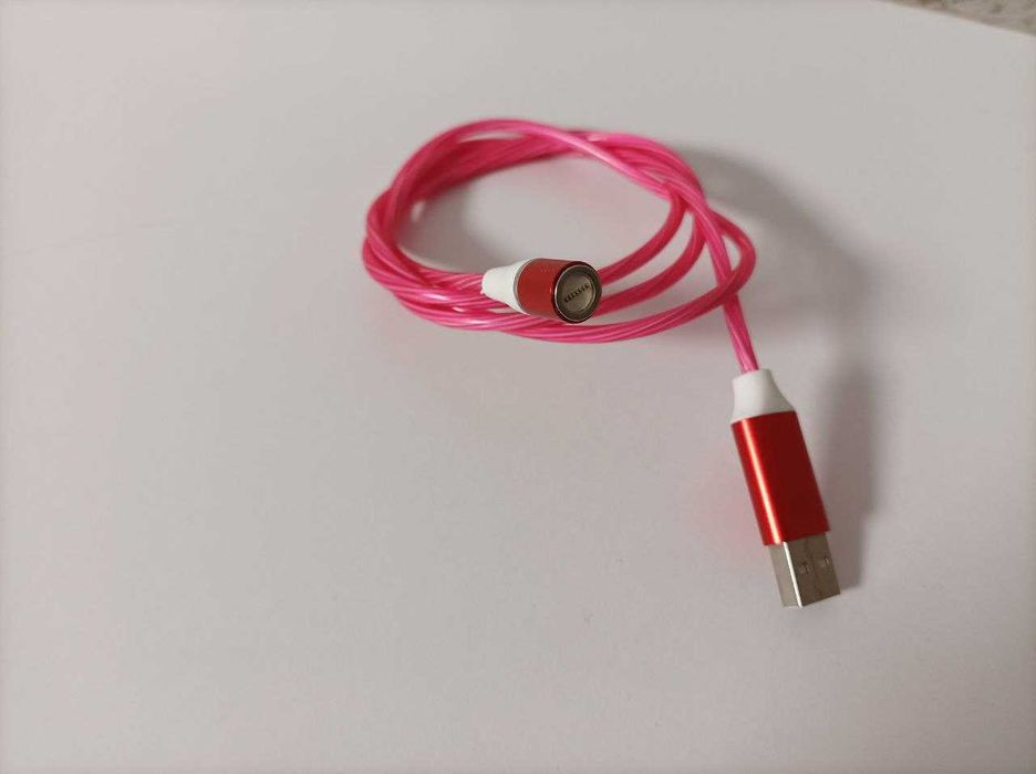 Магнітний USB кабель Type-C, Micro USB, Lightning 1 м червоний