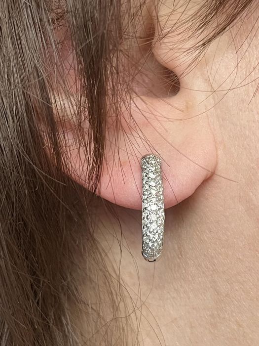 Золотые серьги 0.60 ct бриллианты