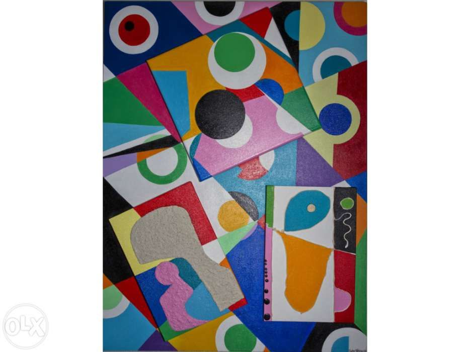 Vendo pintura moderna em acrílico s/tela 60x80cm - Nova