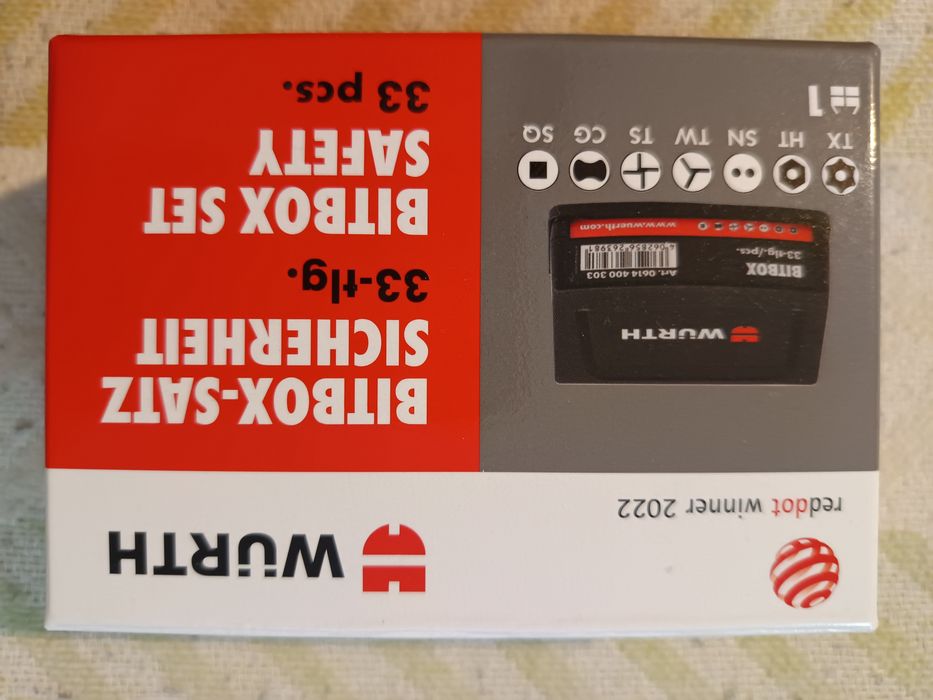 WURTH !!! Zestaw bitów 33 elementy !!! Nowe !!!