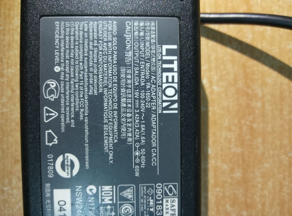 Zasilacz do laptopa LiteOn 19V 3,42 A