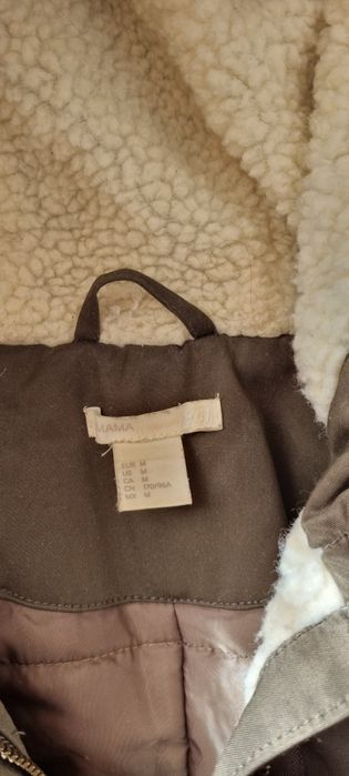 Kurtka ciążowa H&M Mama M parka kaptur ocieplana