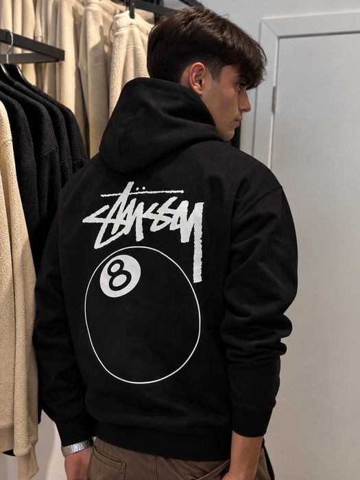 Толстовка Stussy Fuzzy Dice Yellow • Худи Черное Стусси Желтые Кубики • XS-XXL