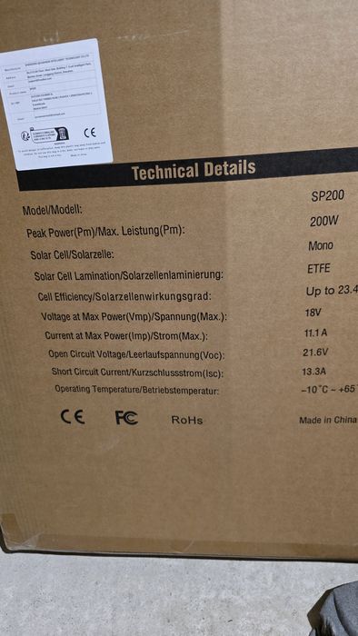 Fossibot sp200 panel słoneczny solarny składany