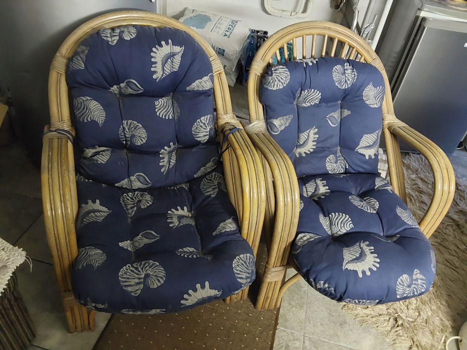 Fotele ratanowe z tattanu naturalnego