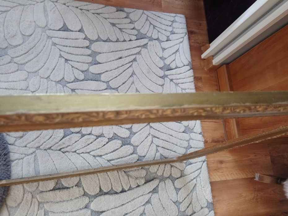 duża rama do obrazu, odnowiona, złota