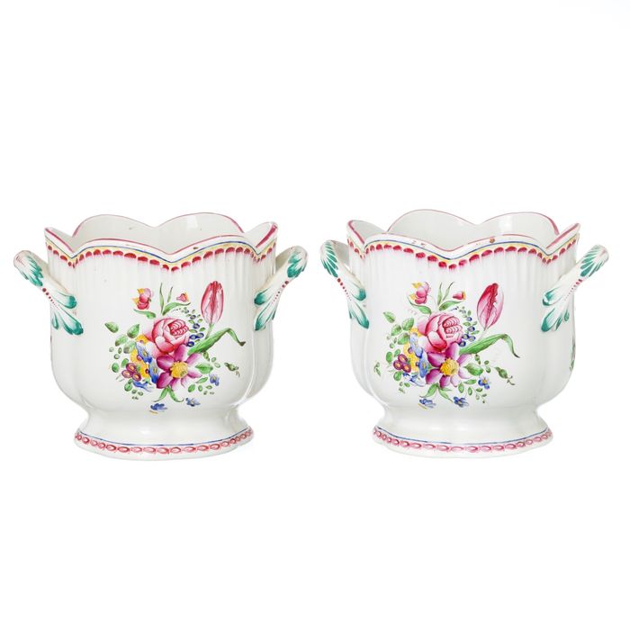 Porcelana - Par de cachepots - Século XIX