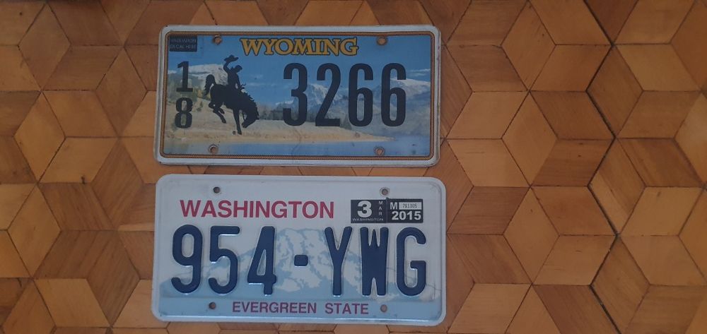 2 tablice rejestracyjne usa oryginal