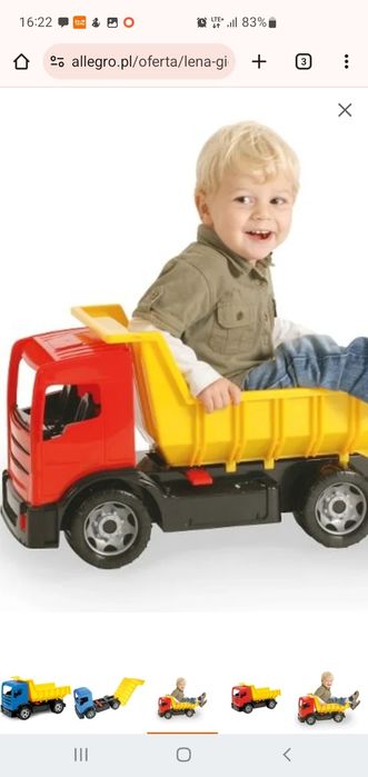 Zabawkowa wywrotka ciężarówka