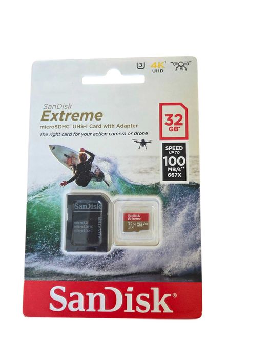 SANDISK Karta pamięci microSDXC UHS-1 32GB Extreme + Adapter