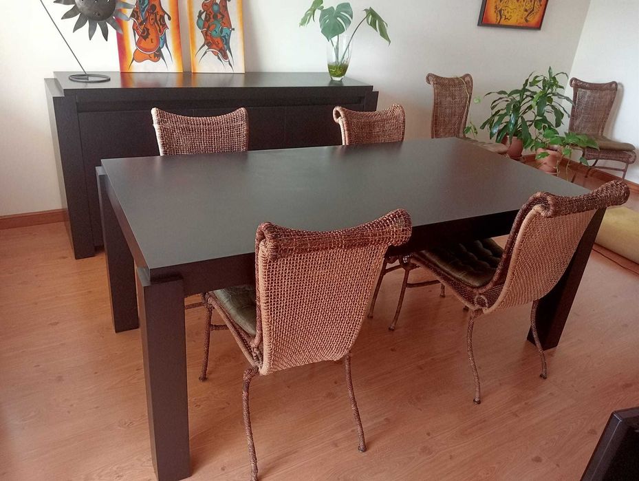 Mesa Rectangular Madeira Nogueira