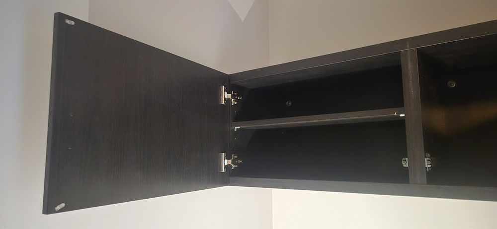 Ikea szafka podwójna wisząca czarny brąz 120x38