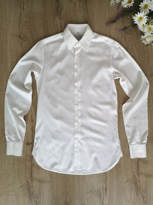 Albione Koszula biała męska młodzieżowa Slim Fit r.37 S/M