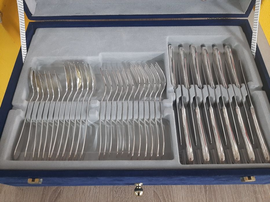 Faqueiro inox 18/10 banhado a prata