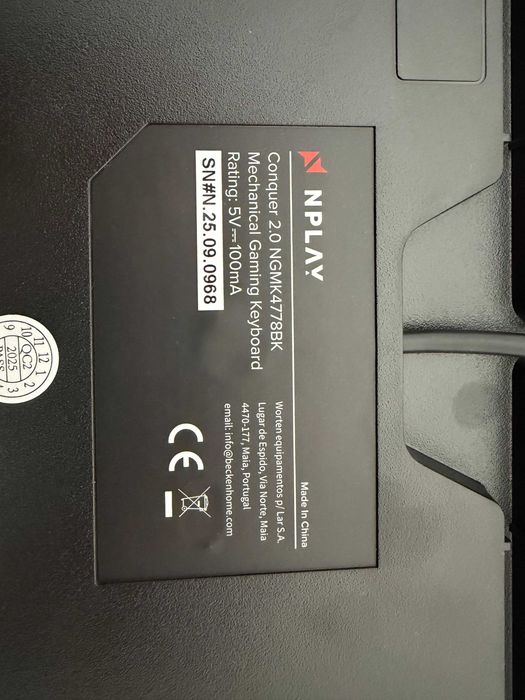 Teclado Mecânico NPLAY Conquer 2.0 PT - Como Novo
