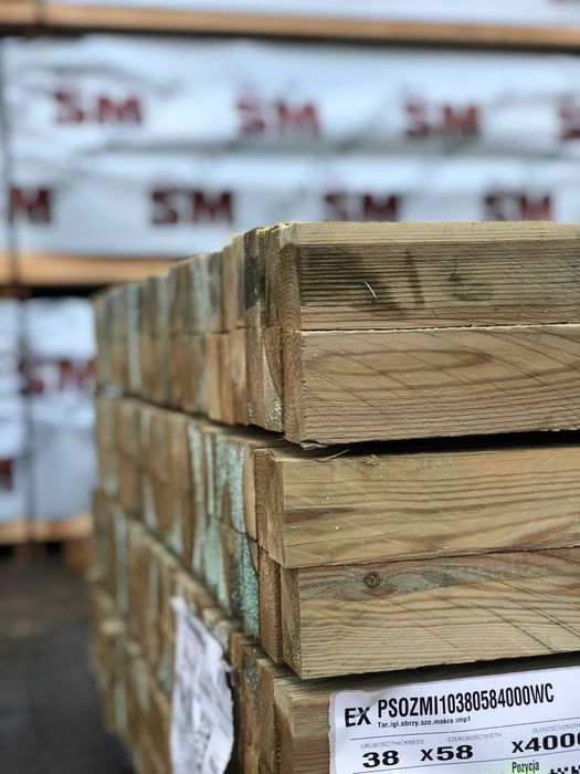 Łaty Drewniane impregnowane 38x58mm | Drewno