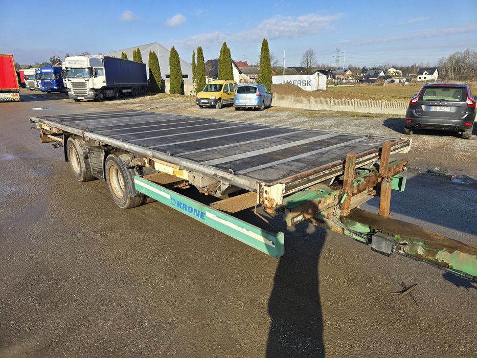 Przyczepa 7,70m TANDEM Platforma Koła 19,5 BLIZNIACZE rolnicza laweta