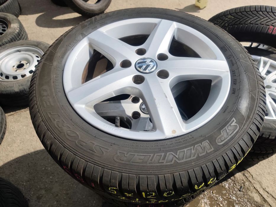 5x120 Felgi Aluminiowe Alufelgi Oryginalne 17C 17 C Koła Zimowe Zima VW T5 T6 T6.1 7H0 Transporter Caravelle Multivan 7,5mm Legnica ALU-RAD 215/60