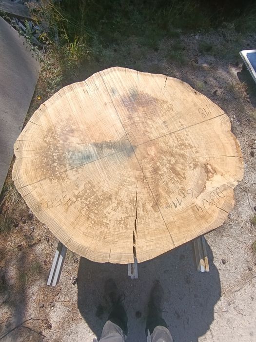Dąb plastry na stolik kawowy live edge blaty