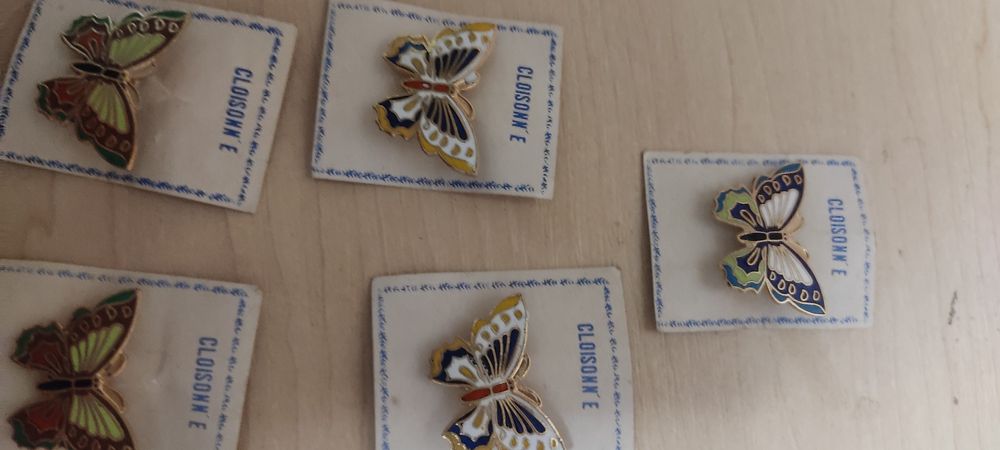 Вінтажна брошка метелик ( бабочка) Cloisonné