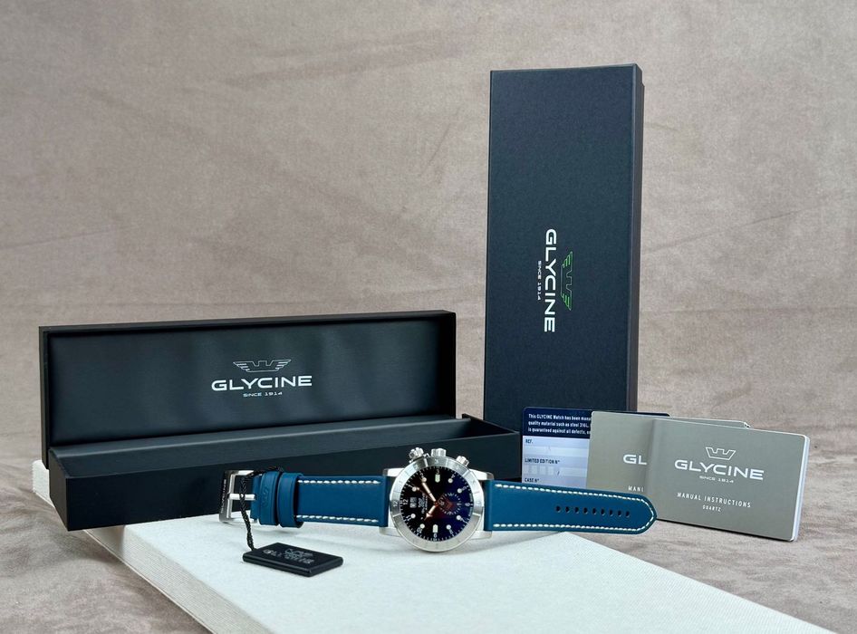 Годинник швейцарський Glycine Airman GL0151 GMT 42 mm 200MT Swiss Made