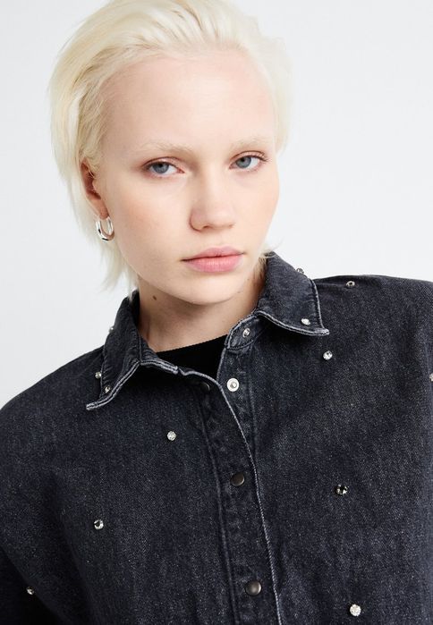 Koszula jeansowa czarna OVERSIZE Only M