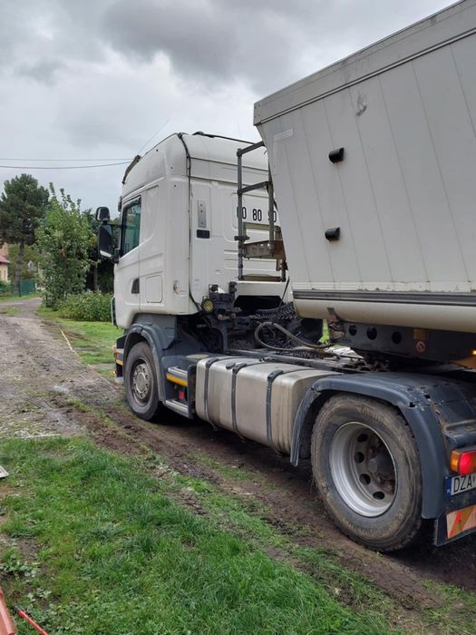 Scania R420 zestaw, naczepa Schmidt 33m3