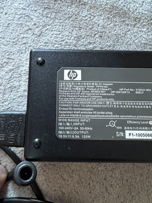Zasilacz Qoltec 90W do laptopa HP / Dell (wtyk 7.4x5.0mm z pinem)