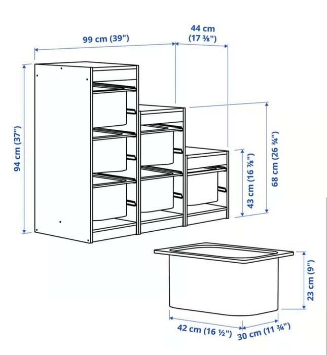 Comb arrumação c/caixas, branco/, 99x494x94 cm
Comb arrumação c/cai