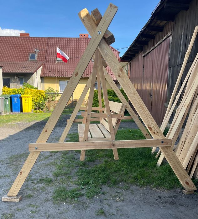 Huśtawki drewniane sosnowe