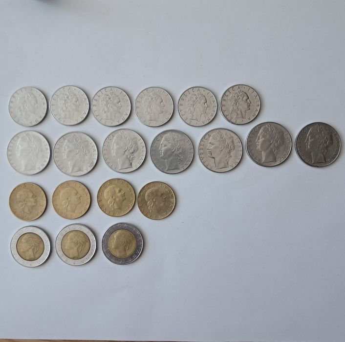 Conjunto de moedas antigas - Itália