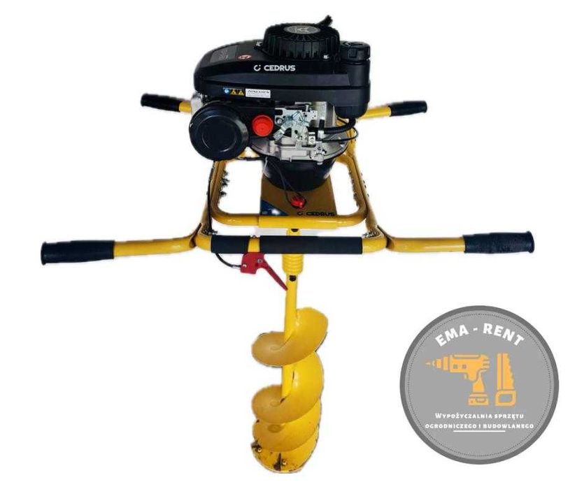 Wynajem Wiertnicy Świder glebowy do gleby spalinowy MOCNY 5KM EMA-RENT