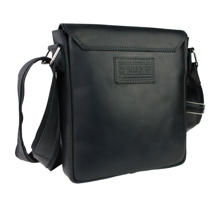 Сумка чоловіча шкіряна на плече SULLIVAN smvp72-1(25) чорна
