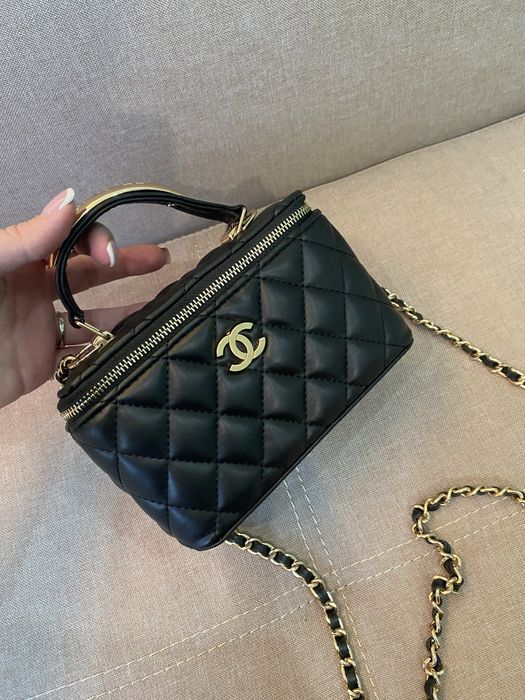 Сумка chanel lambskin чорна