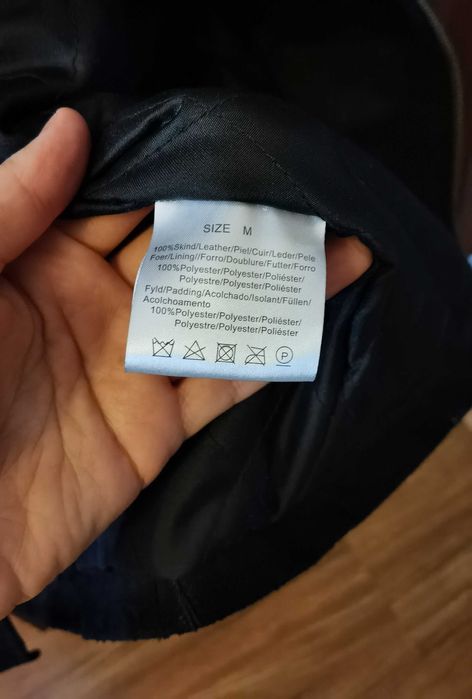 Kurtka męska ramoneska skórzana M