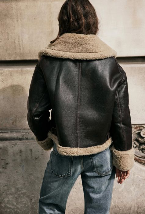 Дублянка Zara L, XL куртка зара коричнева дублянка