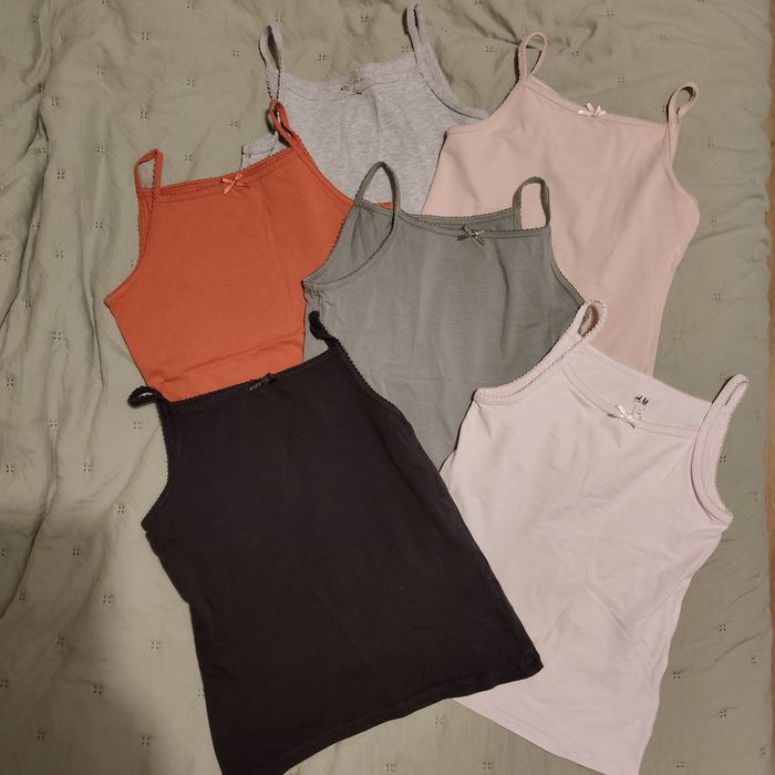 8pak 8 koszulek podkoszulki paka dla dziewczynki H&M 122/128
