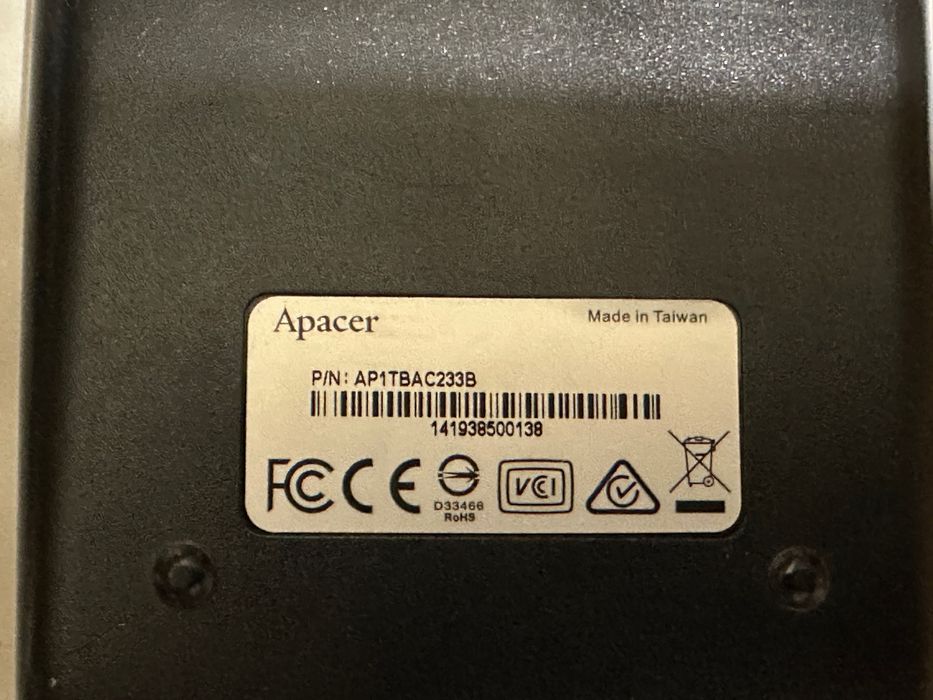 Зовнішній диск 1TB Apacer б/у