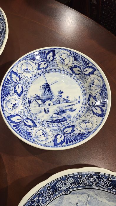 Колекційна велика настінна тарілка 42 см HOLLAND DELFT