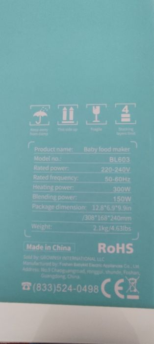 Processador de alimentos bebé