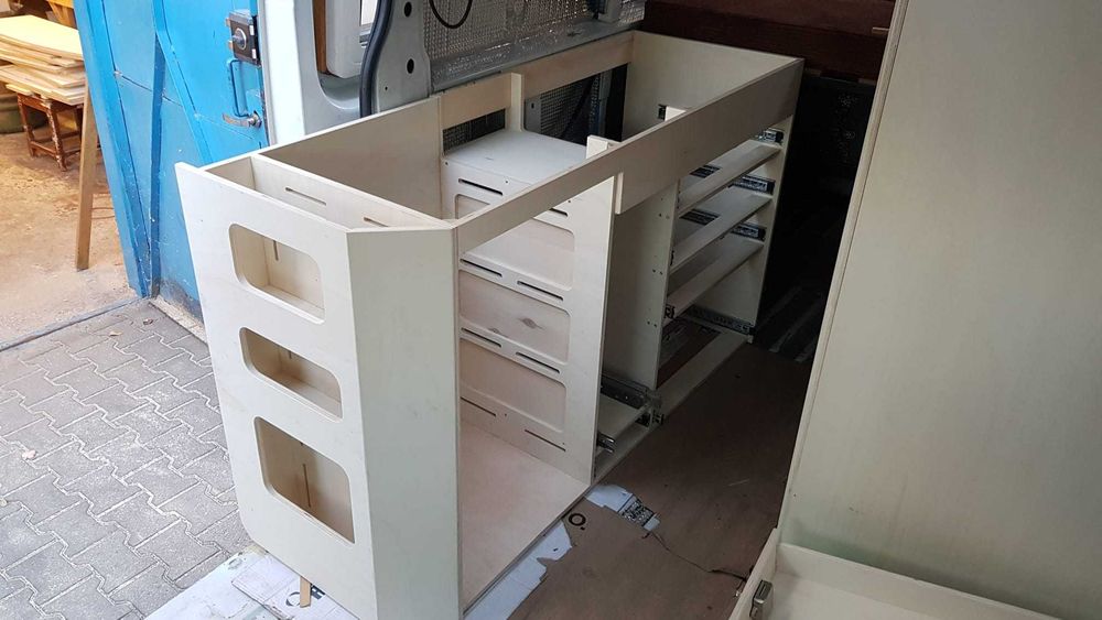 Szafka kuchenna do campervana:Master Movano Interstar meble do kampera