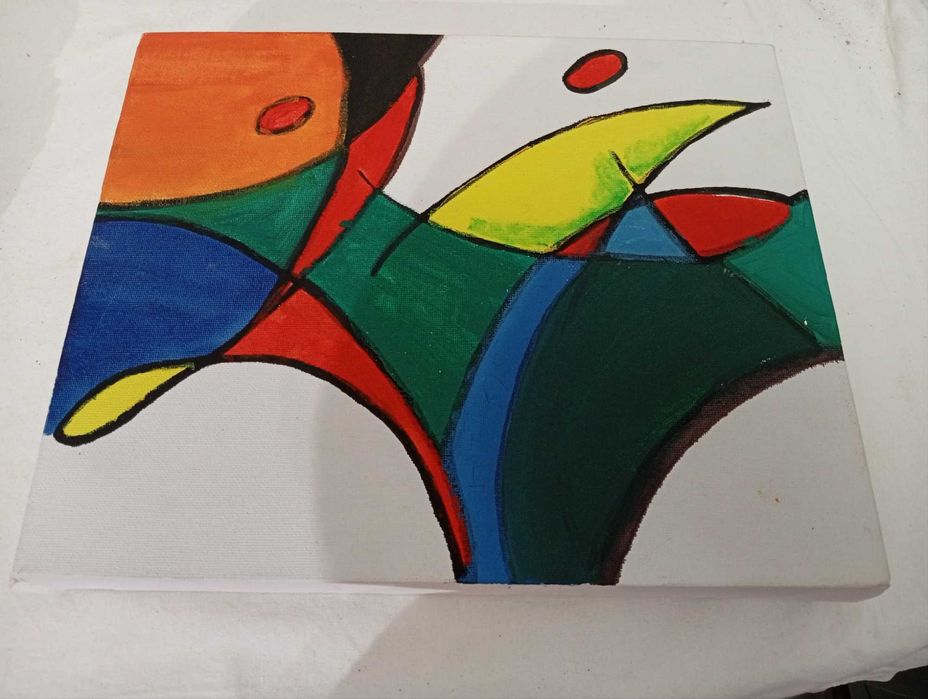 Tela com desenho abstrato