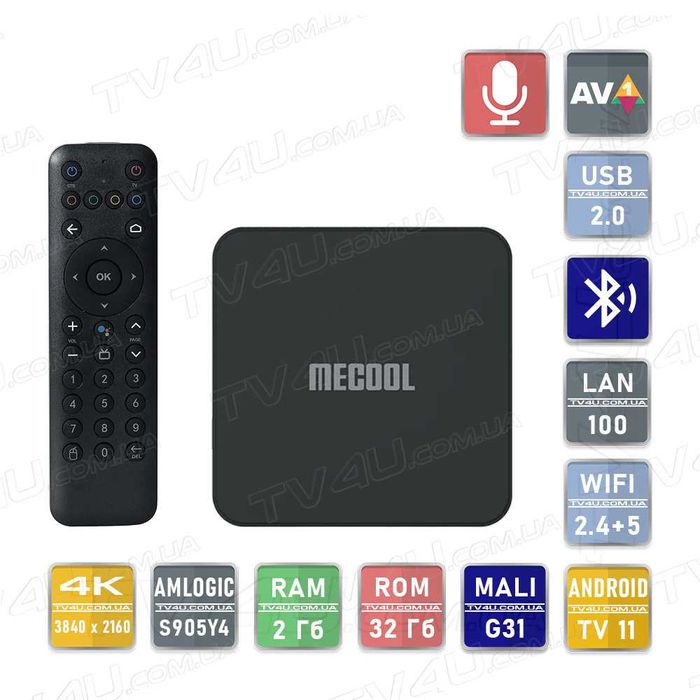 Смарт ТВ приставка Mecool KM7 SE 2/32 Гб Android TV 12 Smart Box