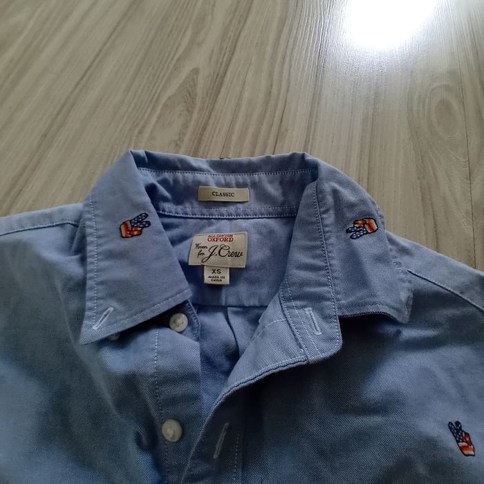 Koszula z printem jak jeans błękitna XS
