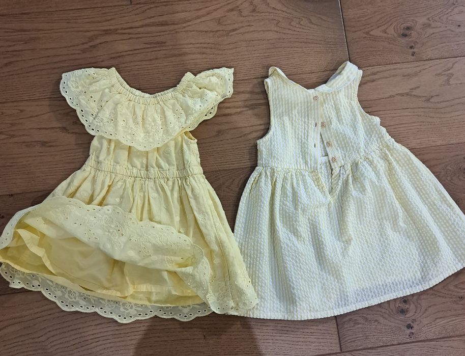 Żółte sukienki dziewczęce r.86-92cm