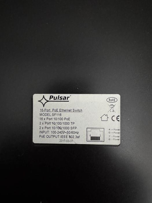 Switch POE pulsar SF116