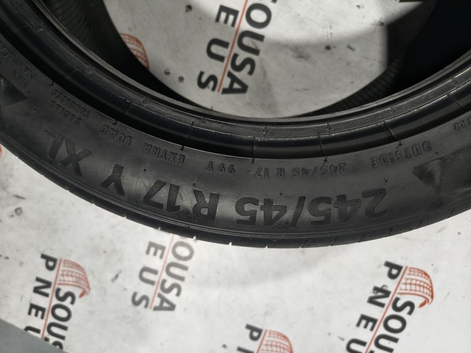 2 pneus semi novos 245-45R17 Continental - Oferta dos Portes
