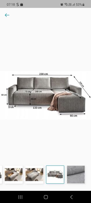 Narożna sofa jak nowa