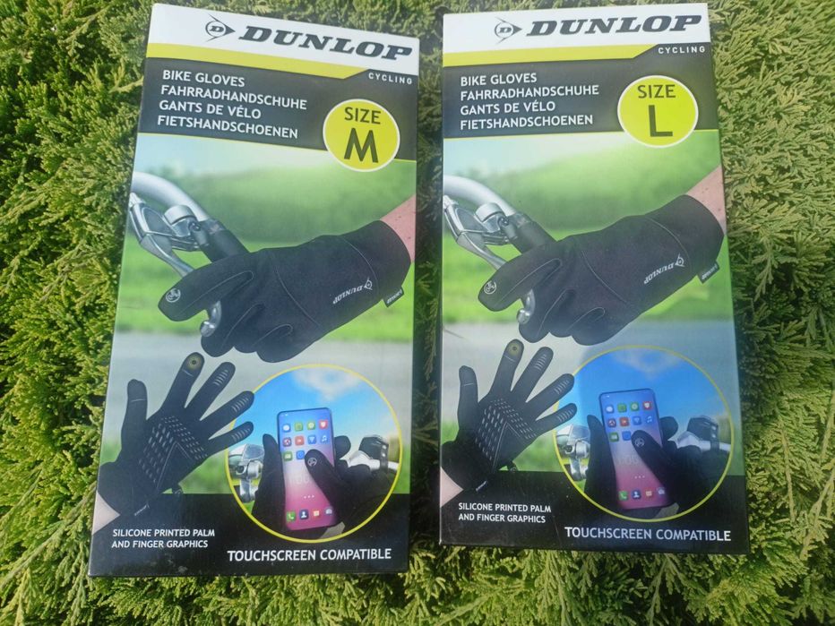 Rękawiczki rowerowe DUNLOP M / L touchscreen ocieplane – NOWE