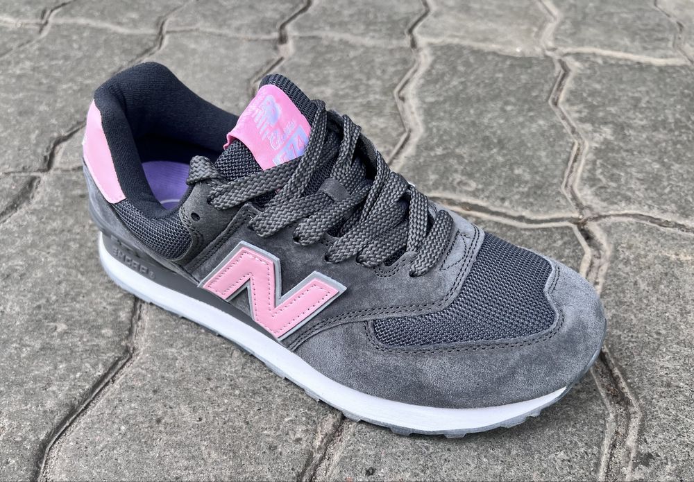 Жіночі New Balance 574 grey-pink, сіро-рожеві